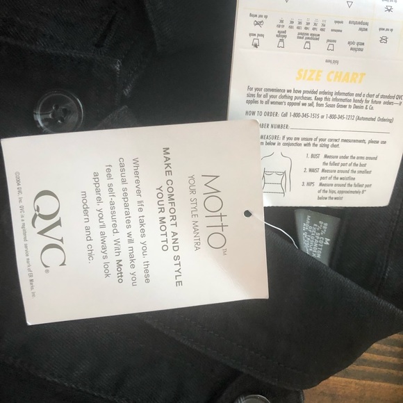 NWT Black QVC Motto Mantra Denim Jacket - Picture 4 of 6
